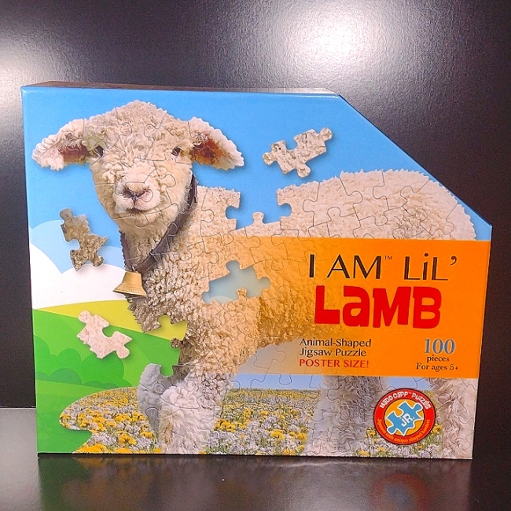 I Am Lil Lamb Animal Shaped Jigsaw Puzzle 100 Pieces Poster Size